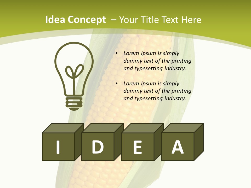 Kernels Ingredient Nutrition PowerPoint Template