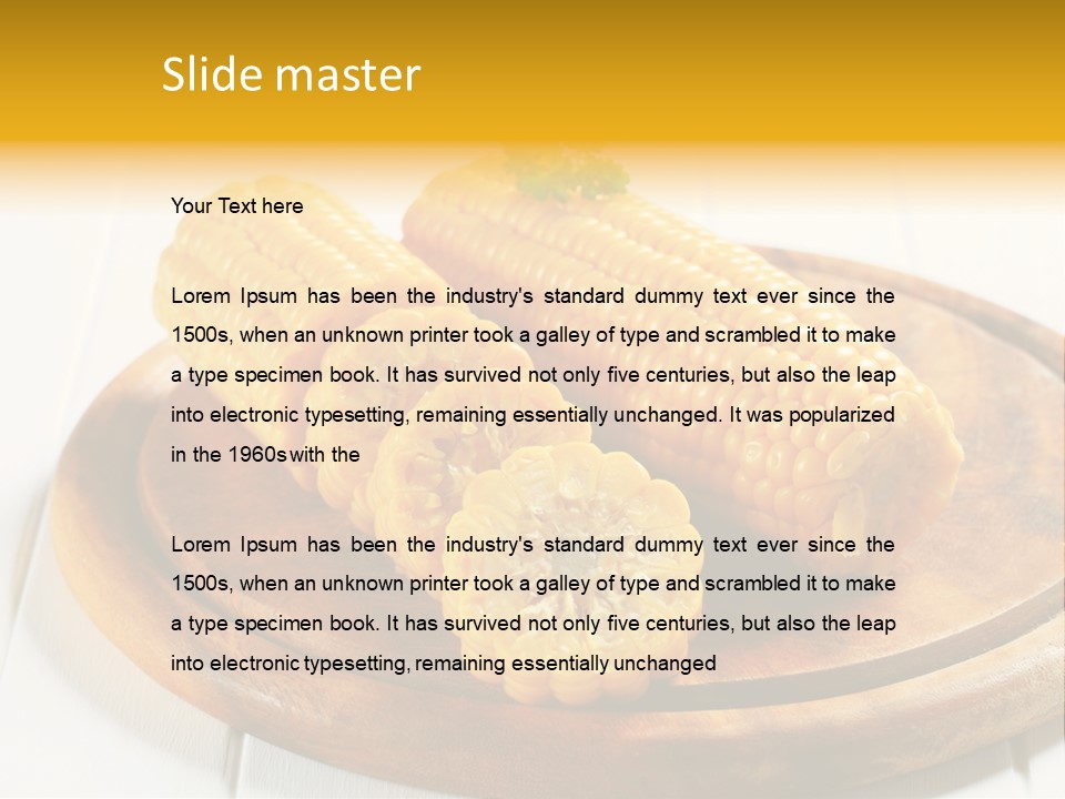 Cob Food Accompaniment PowerPoint Template