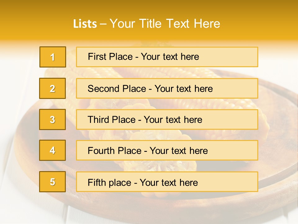 Cob Food Accompaniment PowerPoint Template