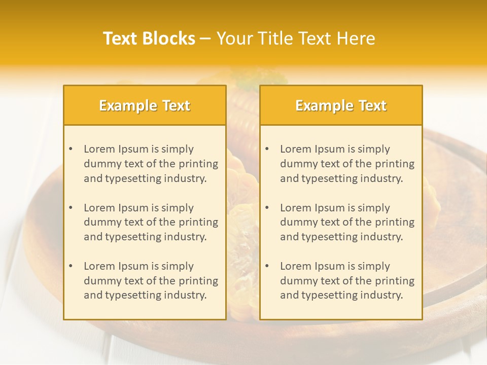 Cob Food Accompaniment PowerPoint Template