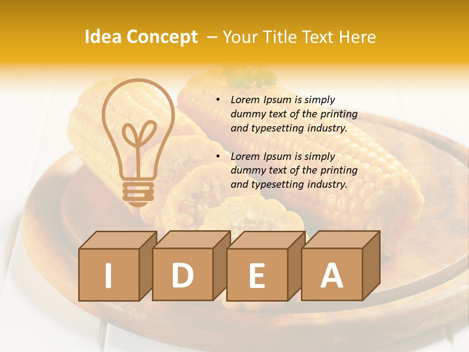 Cob Food Accompaniment PowerPoint Template