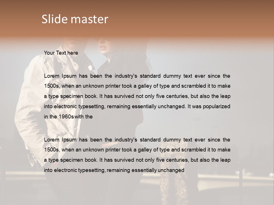 Hugging Pretty Embrace PowerPoint Template