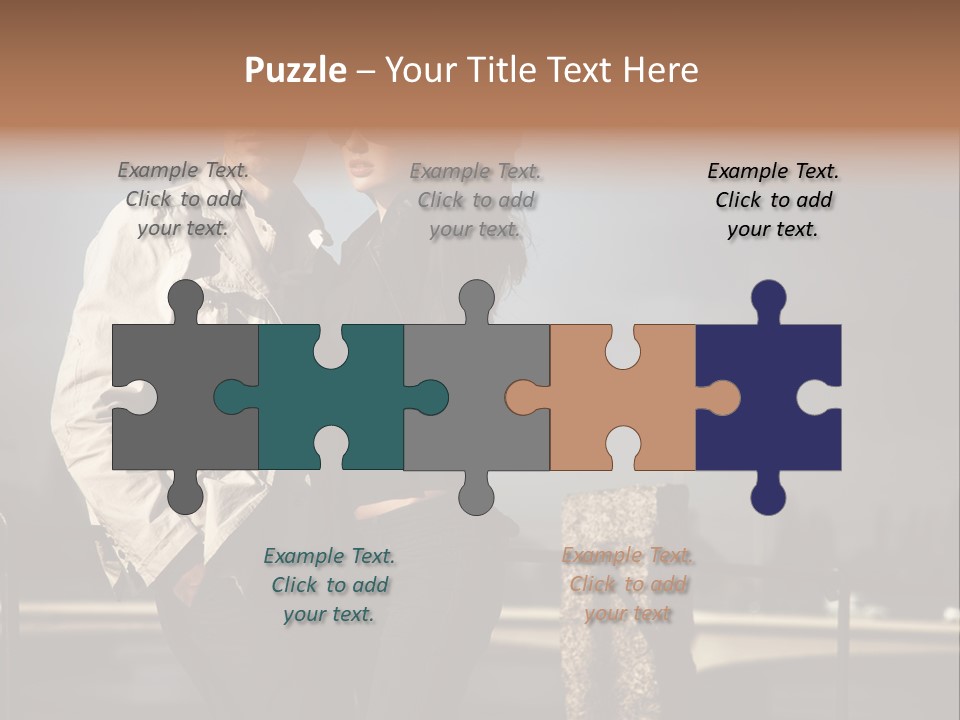 Hugging Pretty Embrace PowerPoint Template