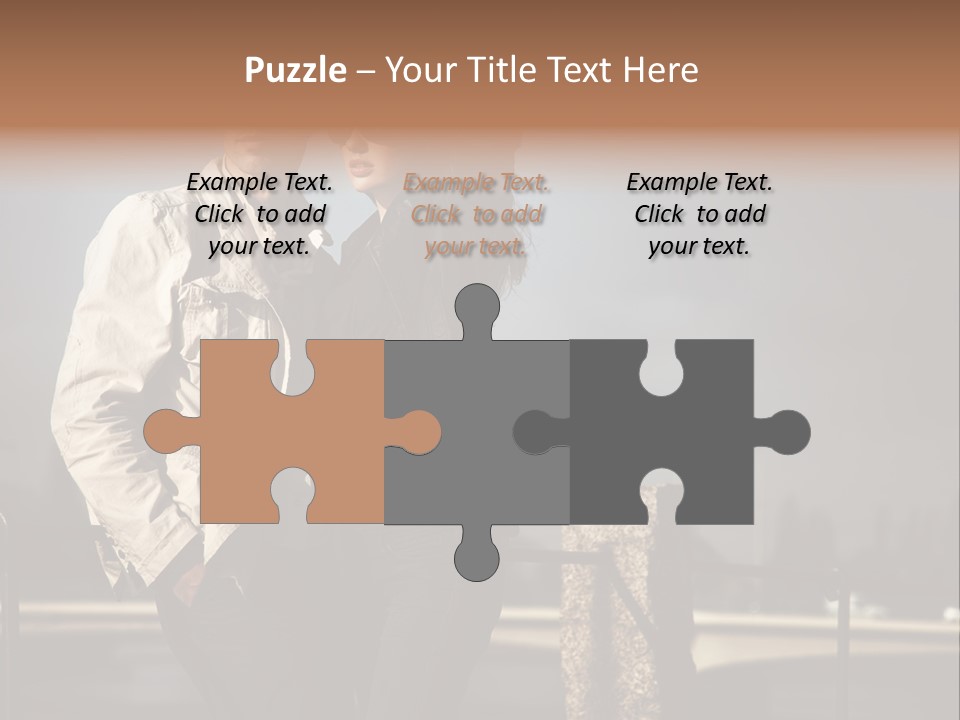 Hugging Pretty Embrace PowerPoint Template