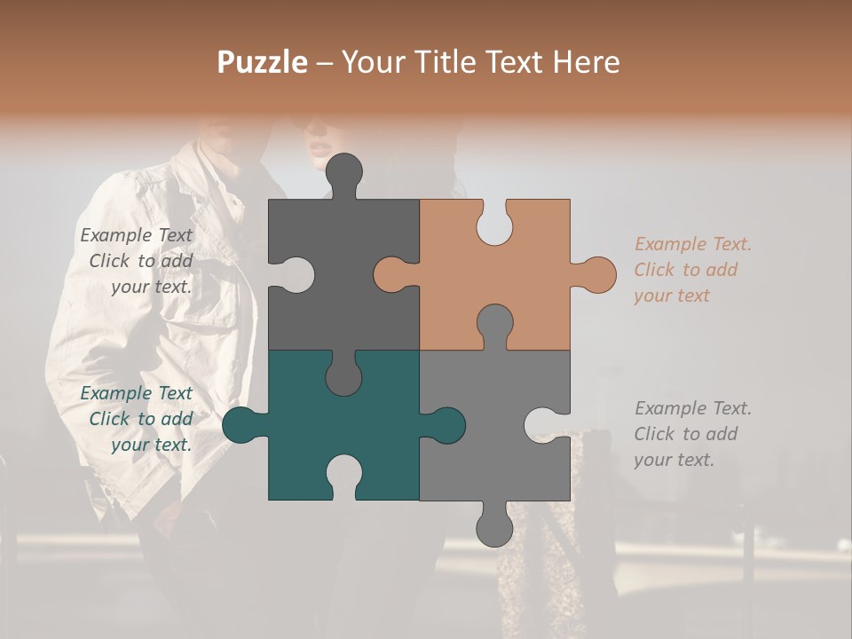 Hugging Pretty Embrace PowerPoint Template