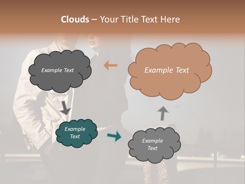 Hugging Pretty Embrace PowerPoint Template