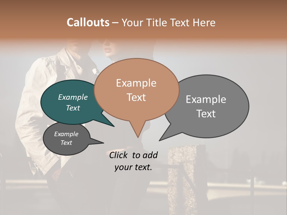 Hugging Pretty Embrace PowerPoint Template
