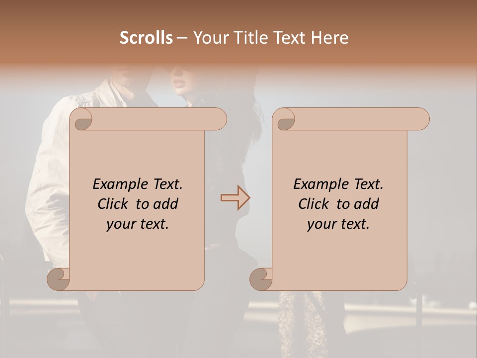 Hugging Pretty Embrace PowerPoint Template