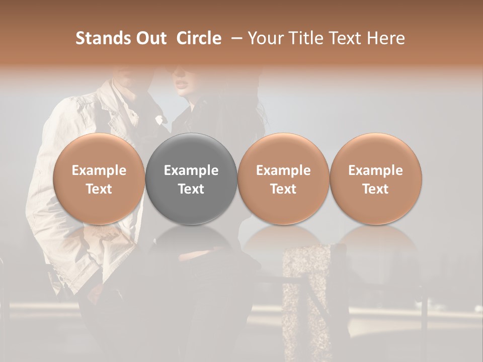 Hugging Pretty Embrace PowerPoint Template