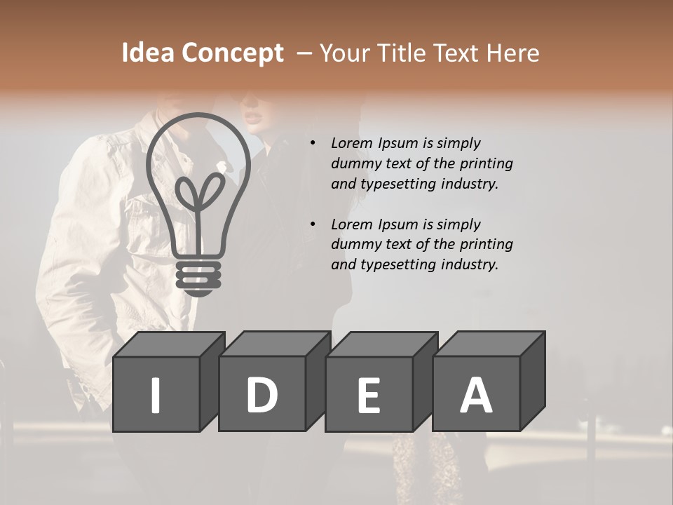 Hugging Pretty Embrace PowerPoint Template