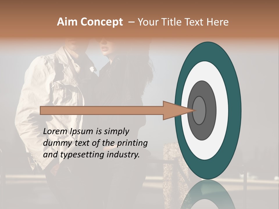 Hugging Pretty Embrace PowerPoint Template