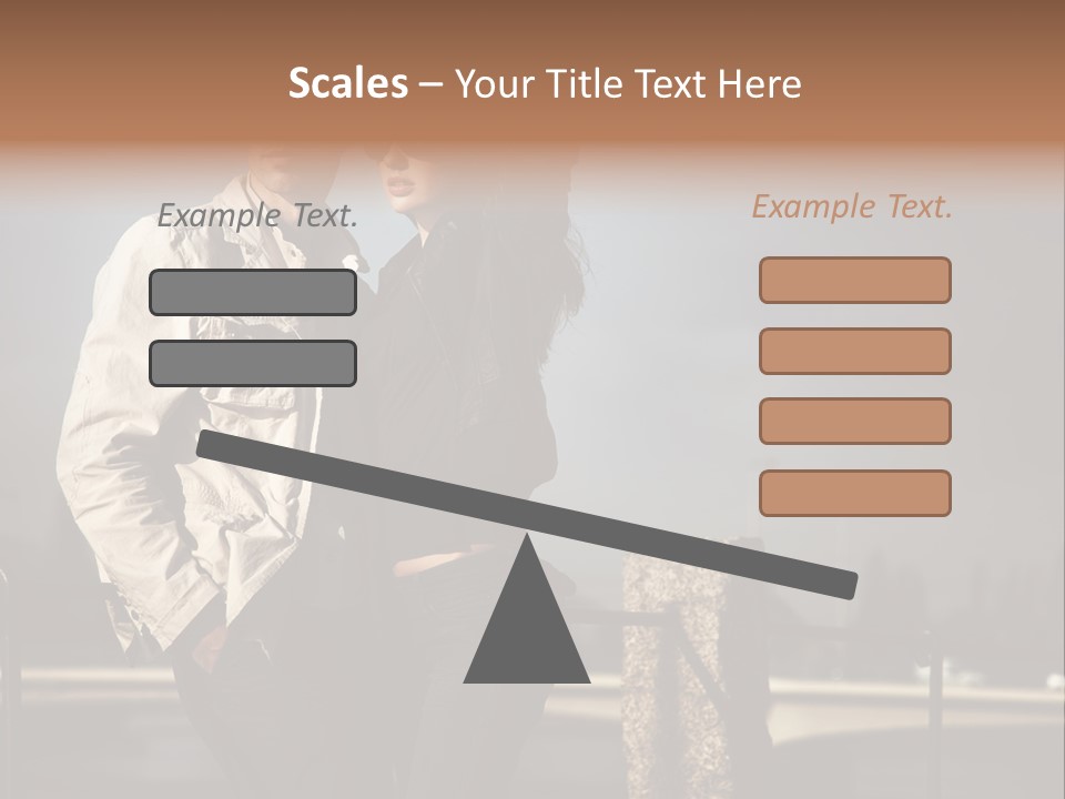 Hugging Pretty Embrace PowerPoint Template