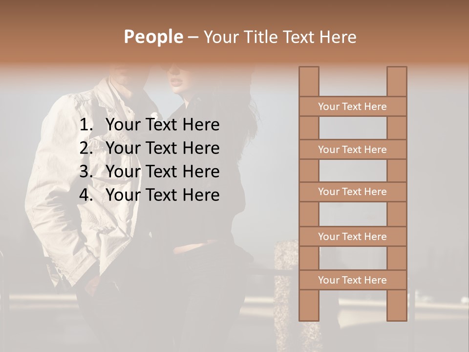 Hugging Pretty Embrace PowerPoint Template