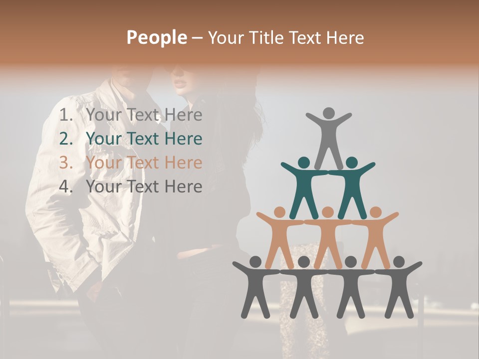 Hugging Pretty Embrace PowerPoint Template