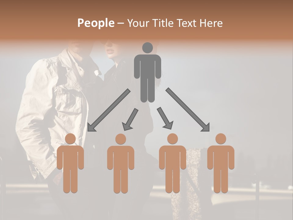 Hugging Pretty Embrace PowerPoint Template