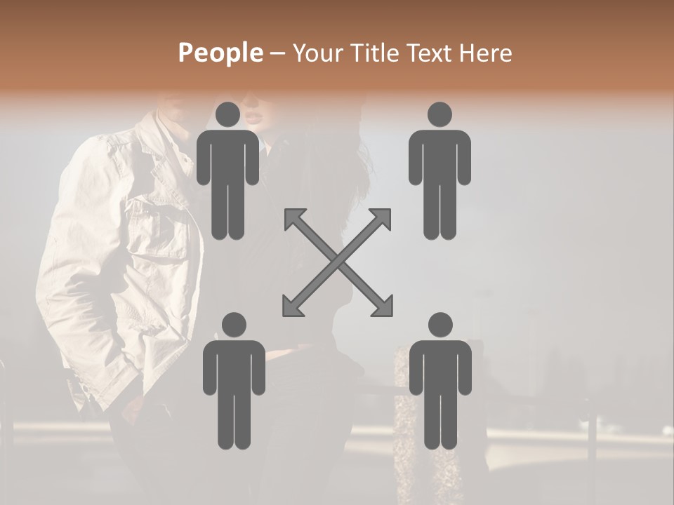 Hugging Pretty Embrace PowerPoint Template