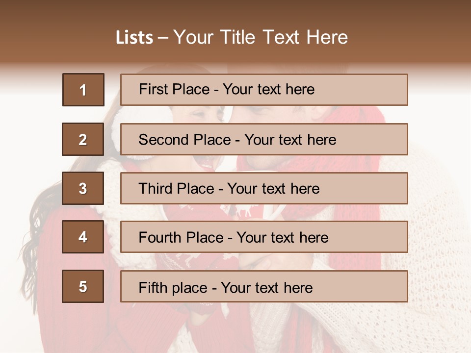 Mimik Shoppen Wintersport PowerPoint Template