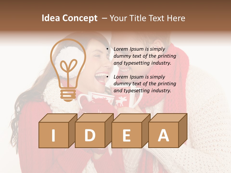 Mimik Shoppen Wintersport PowerPoint Template