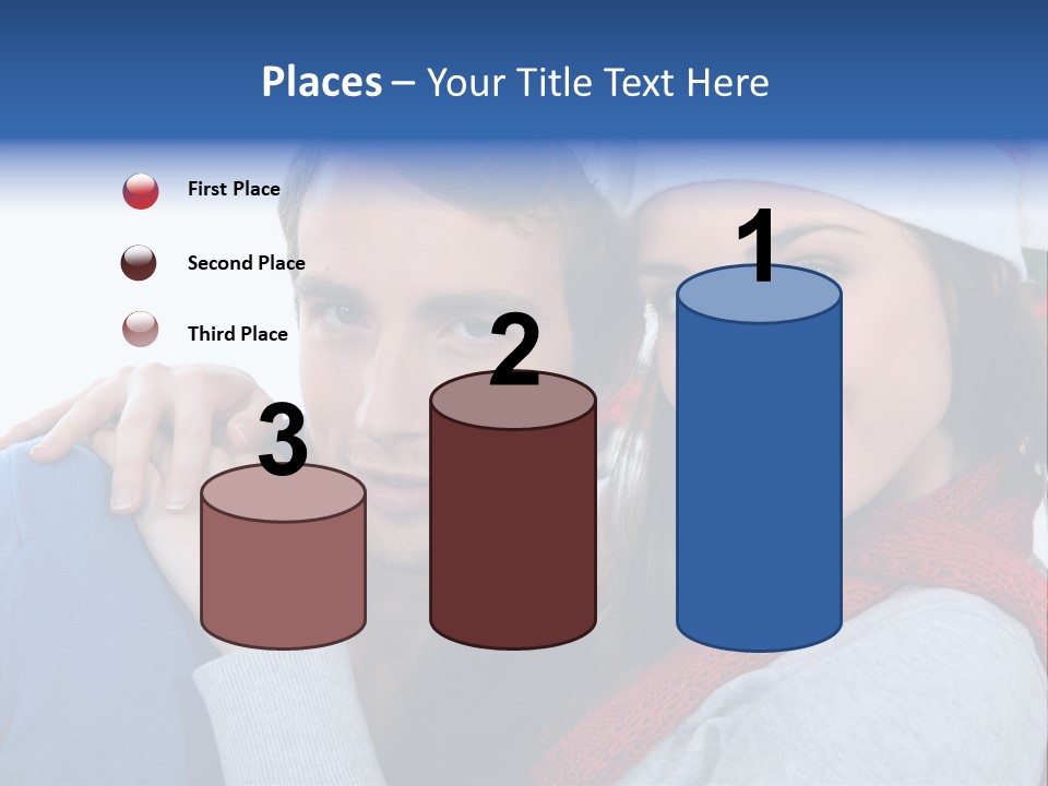Christmas Face Couple PowerPoint Template