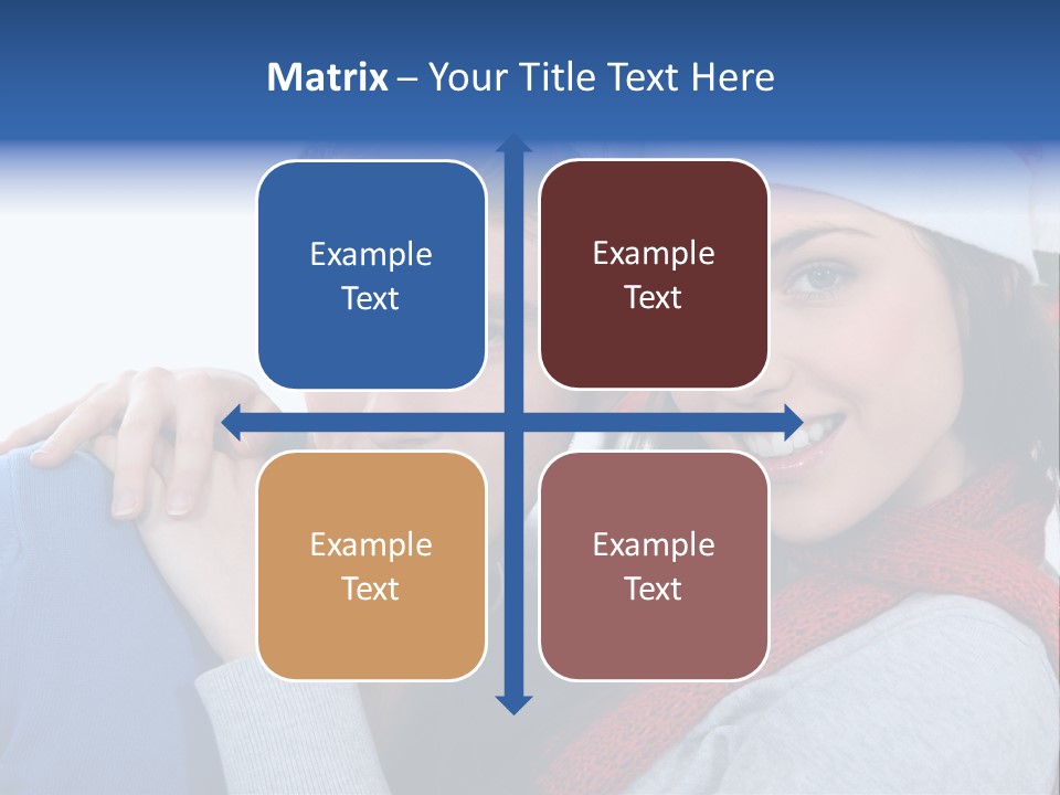 Christmas Face Couple PowerPoint Template