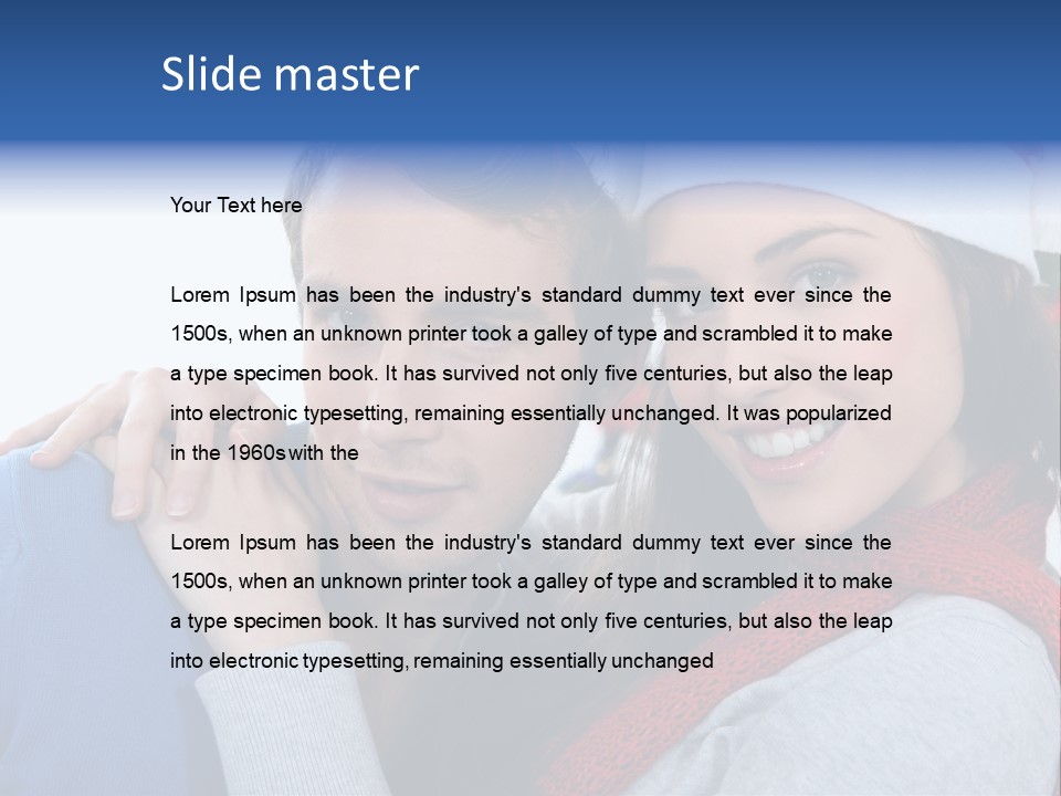 Christmas Face Couple PowerPoint Template