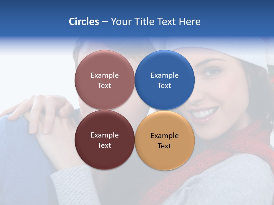 Christmas Face Couple PowerPoint Template