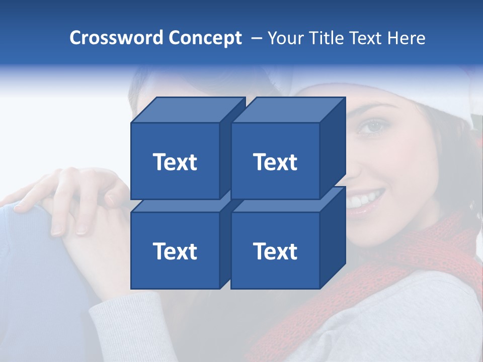 Christmas Face Couple PowerPoint Template