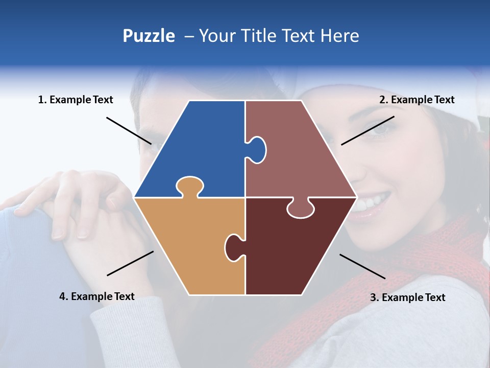 Christmas Face Couple PowerPoint Template
