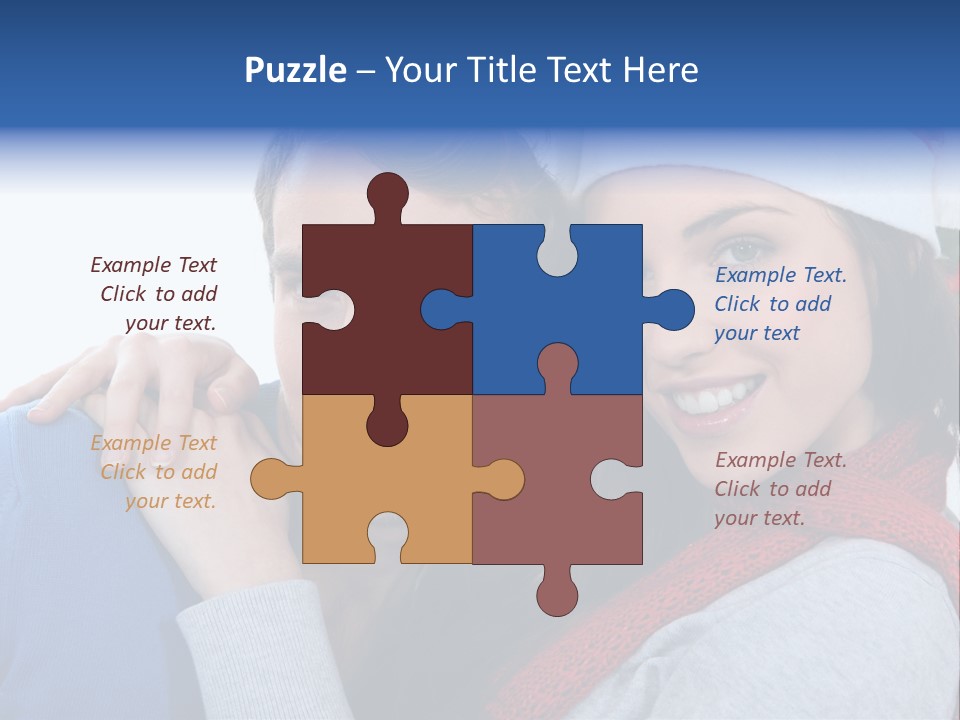 Christmas Face Couple PowerPoint Template