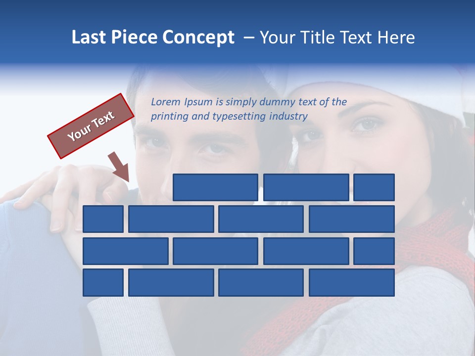 Christmas Face Couple PowerPoint Template