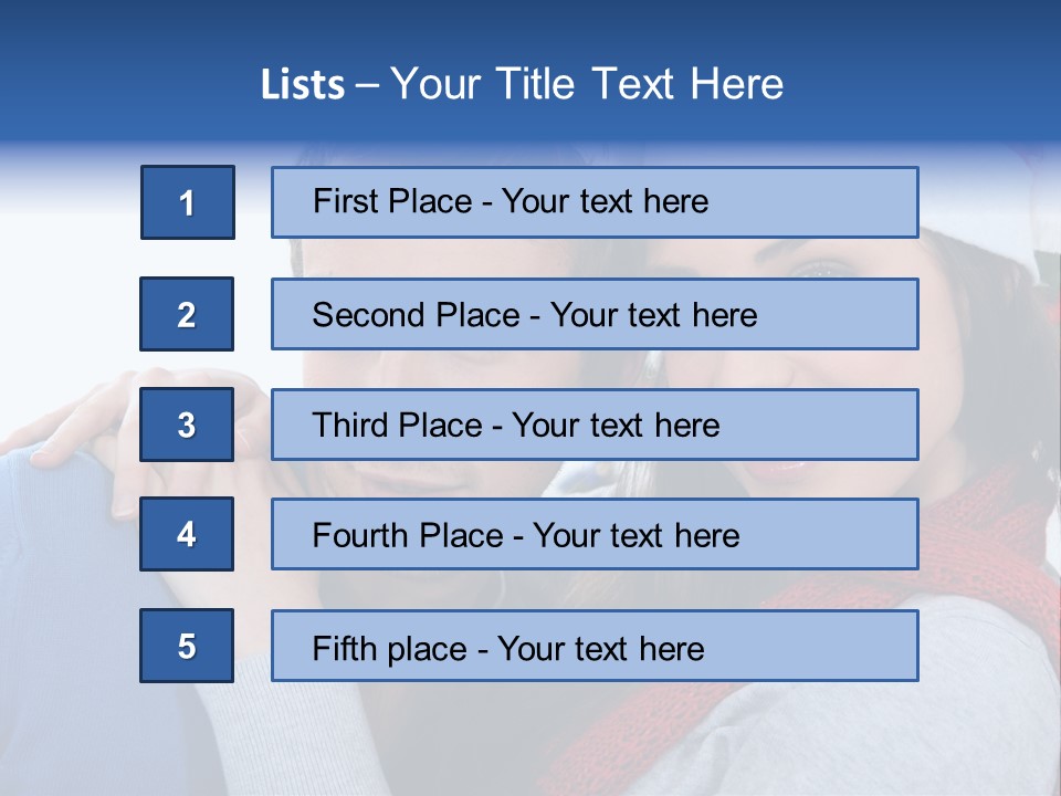 Christmas Face Couple PowerPoint Template