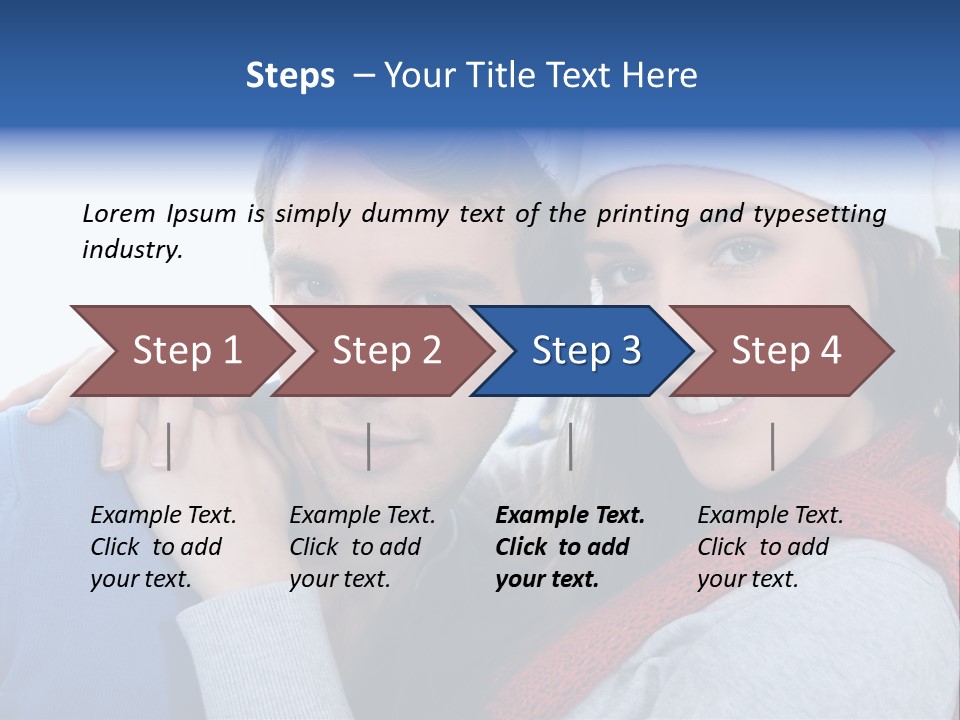 Christmas Face Couple PowerPoint Template