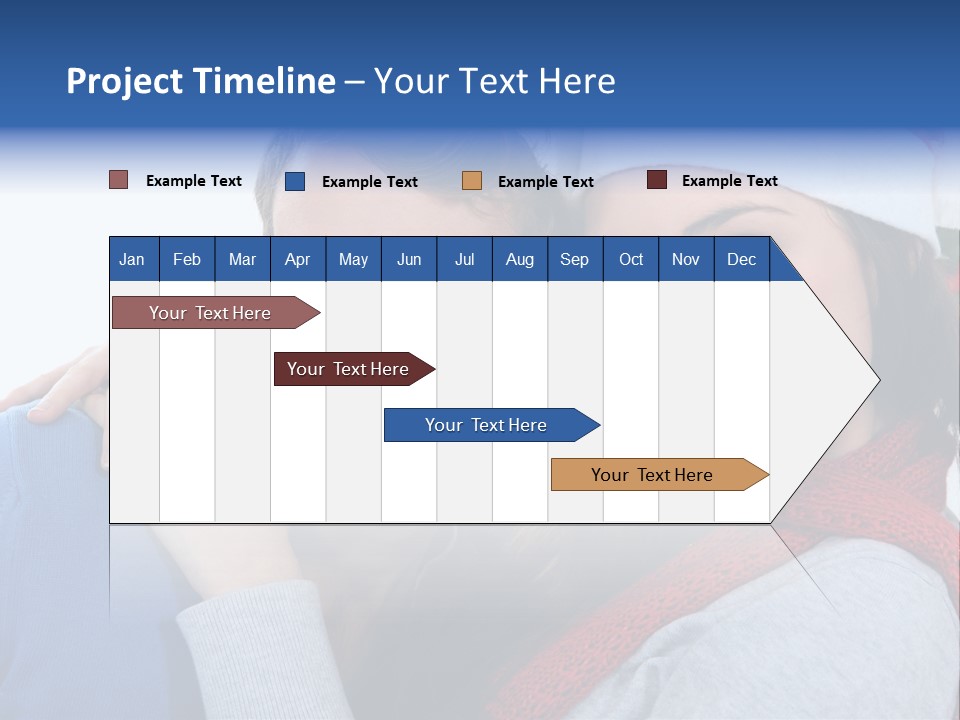 Christmas Face Couple PowerPoint Template