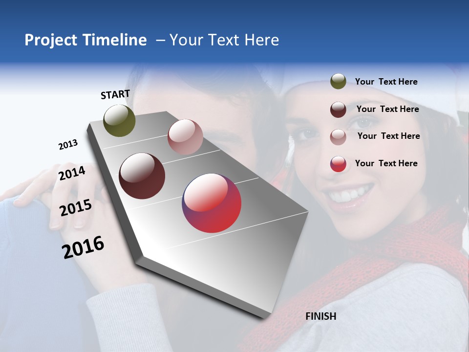 Christmas Face Couple PowerPoint Template