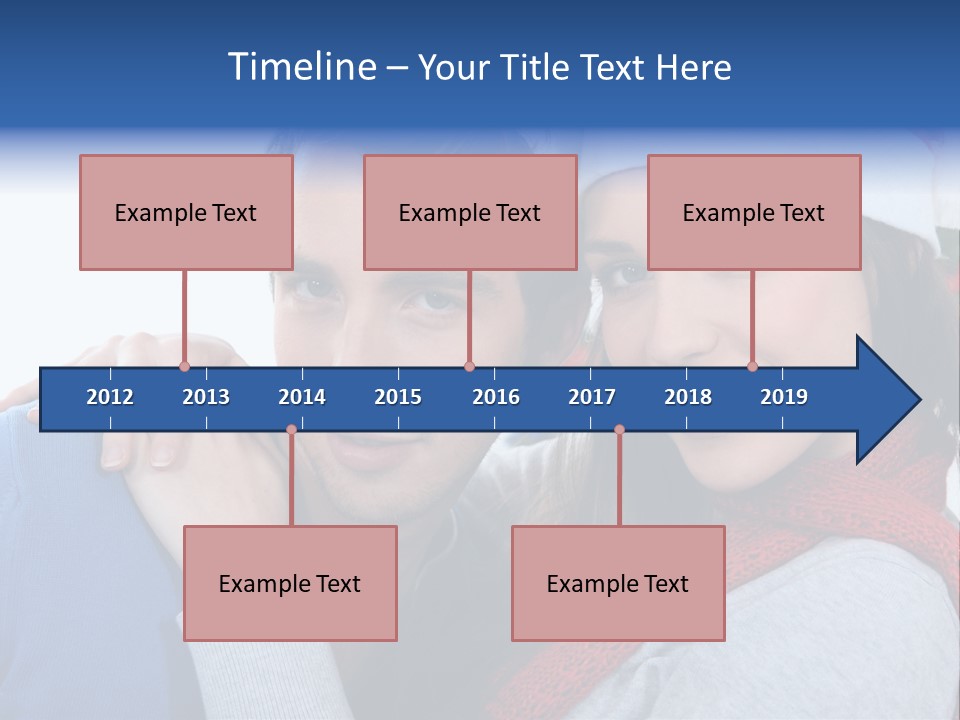 Christmas Face Couple PowerPoint Template