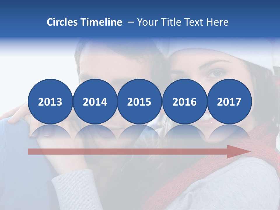 Christmas Face Couple PowerPoint Template