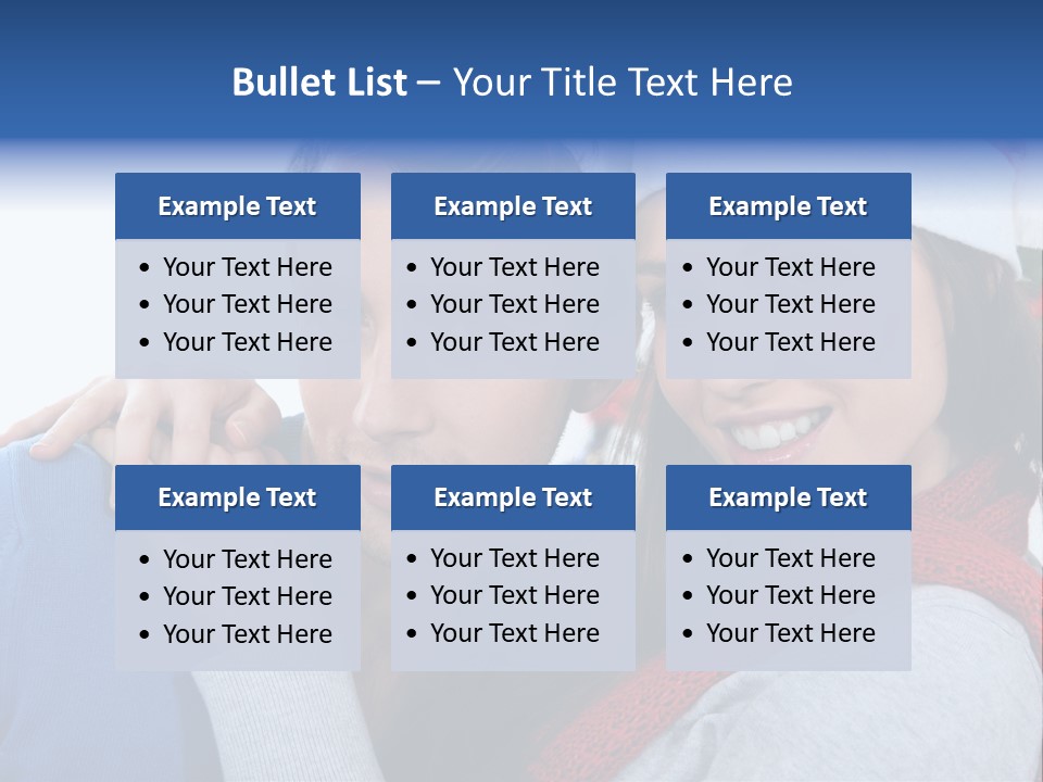 Christmas Face Couple PowerPoint Template