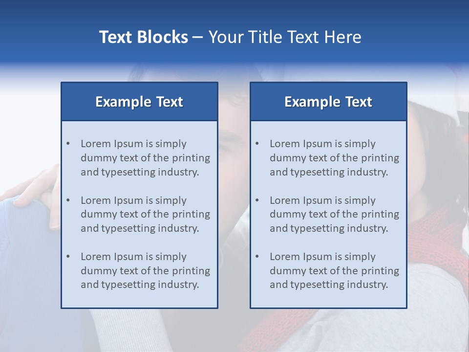 Christmas Face Couple PowerPoint Template