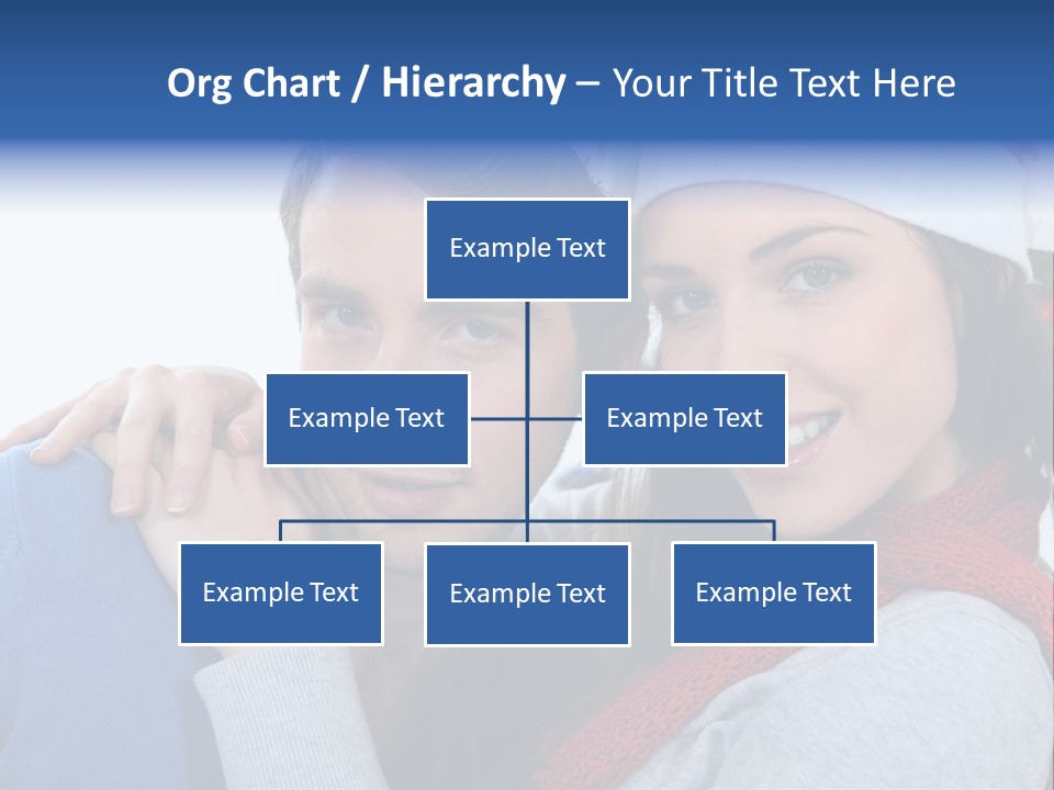 Christmas Face Couple PowerPoint Template