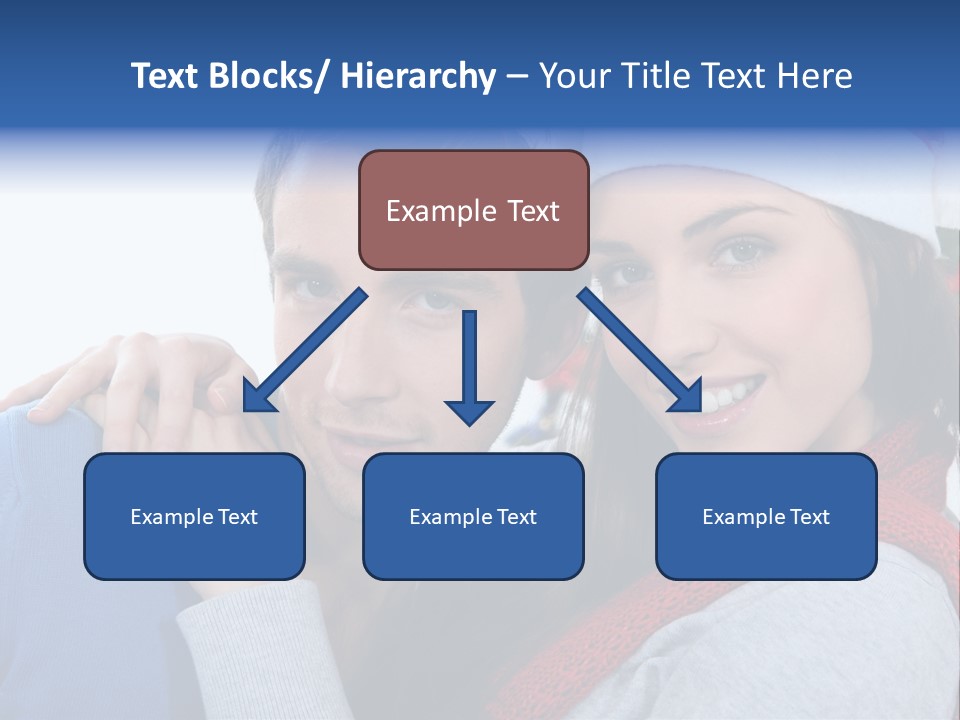 Christmas Face Couple PowerPoint Template