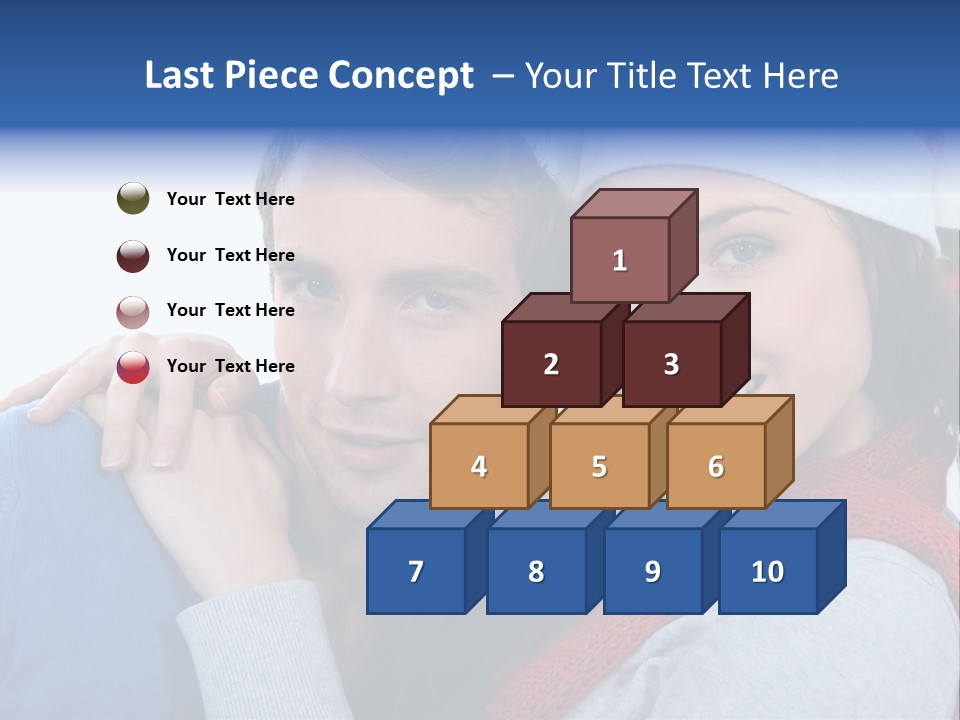 Christmas Face Couple PowerPoint Template