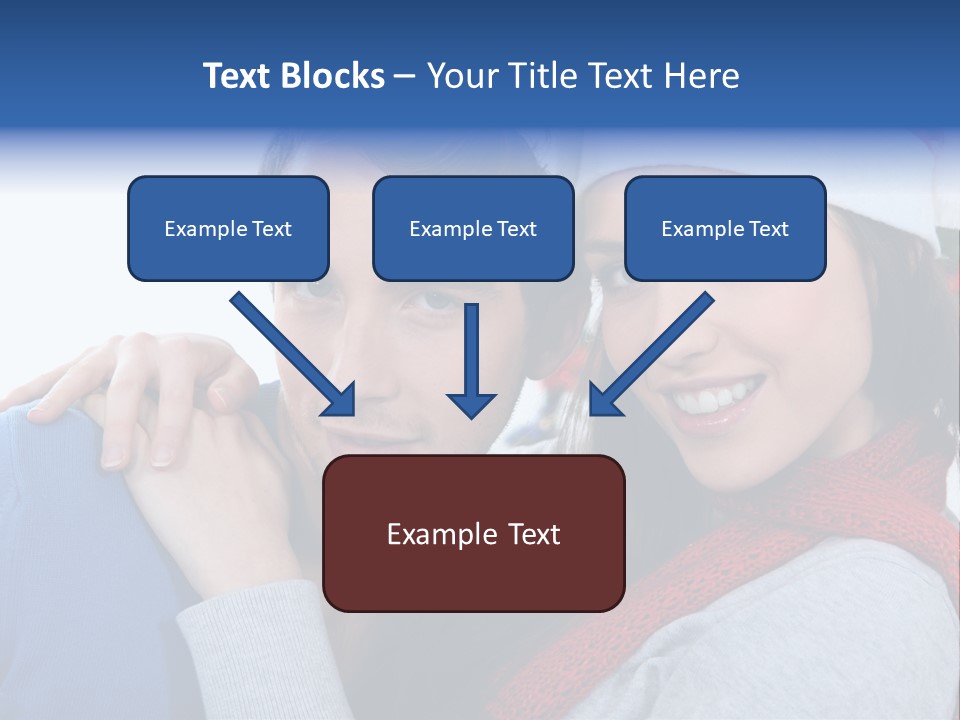 Christmas Face Couple PowerPoint Template