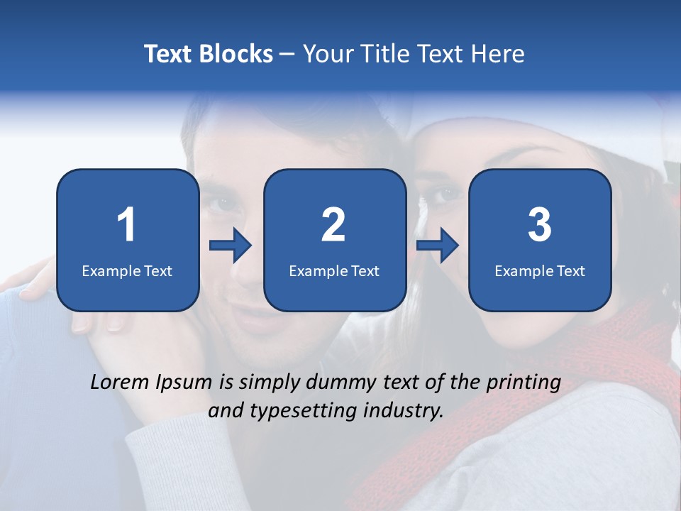 Christmas Face Couple PowerPoint Template