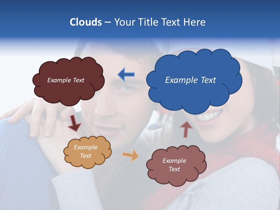 Christmas Face Couple PowerPoint Template