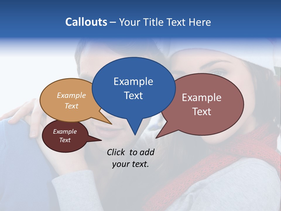 Christmas Face Couple PowerPoint Template