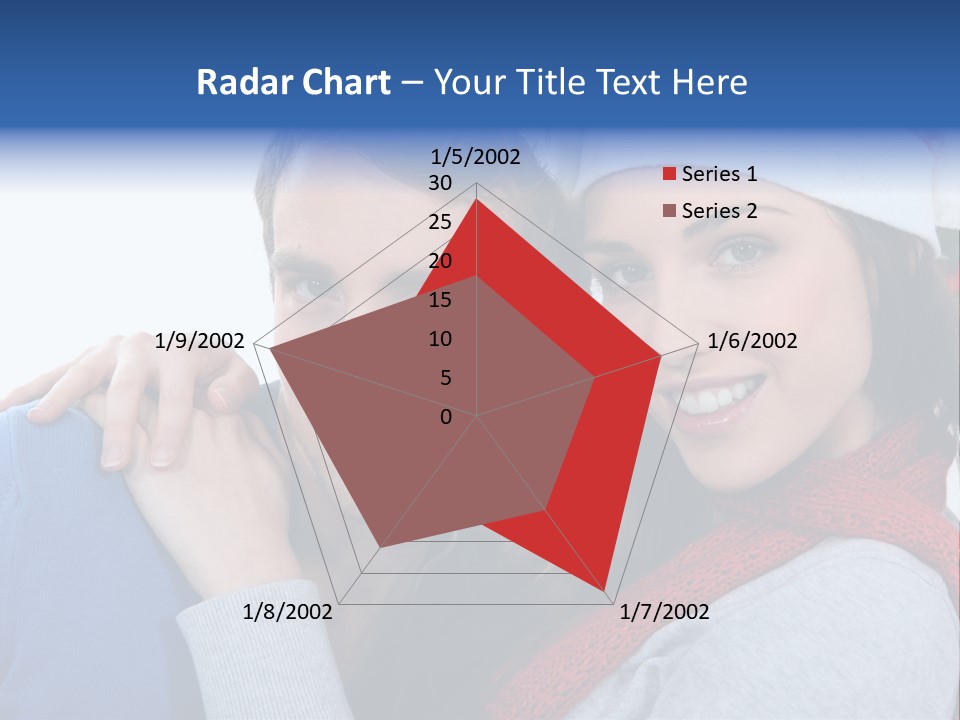 Christmas Face Couple PowerPoint Template