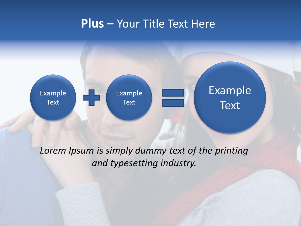 Christmas Face Couple PowerPoint Template