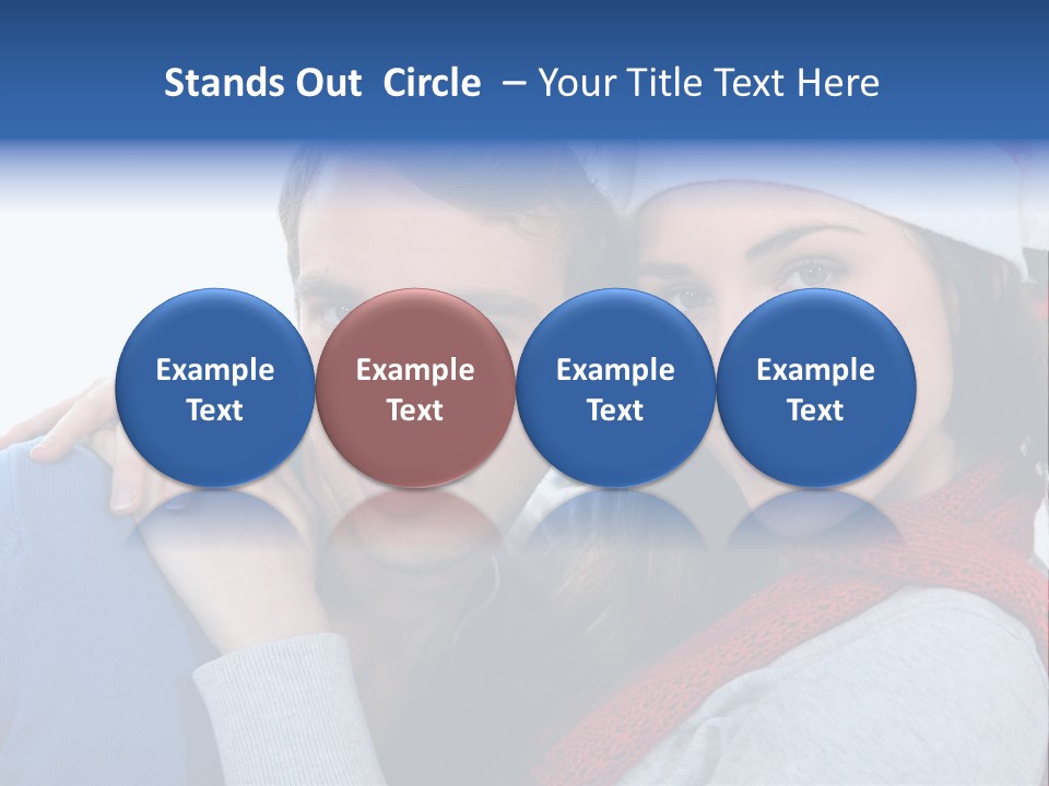 Christmas Face Couple PowerPoint Template