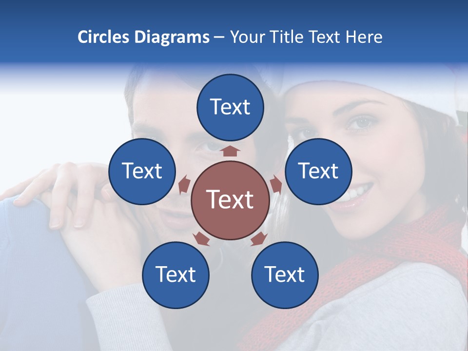 Christmas Face Couple PowerPoint Template