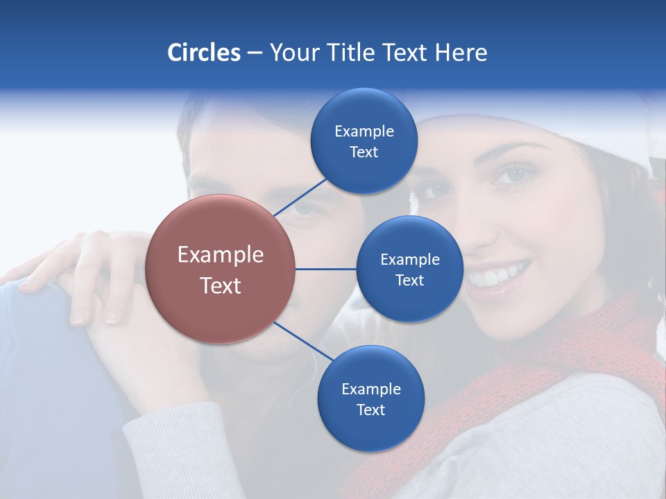 Christmas Face Couple PowerPoint Template